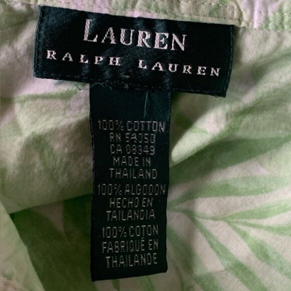 Lauren Ralph Lauren Green Floral Print Blouse - Picture 8 of 8